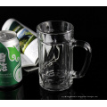 Haonai 2016 designed cheap clear handle glass cup mug